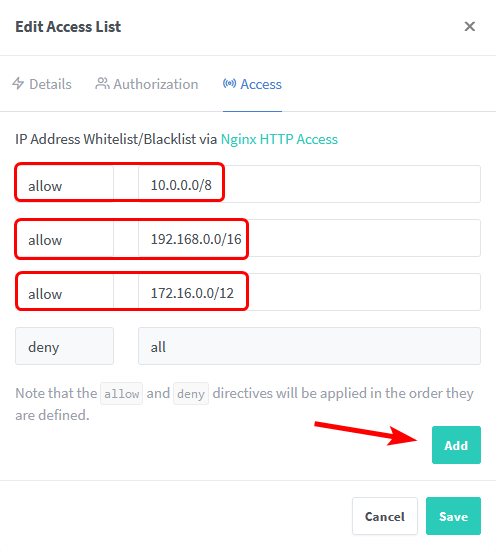 Allow access by your local DNS provider.
