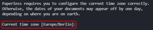 Set your Timezone.