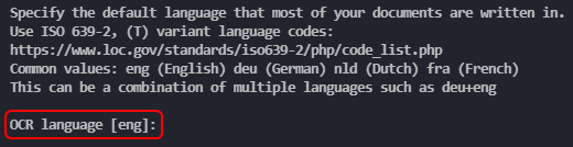 Pick your default OCR language.